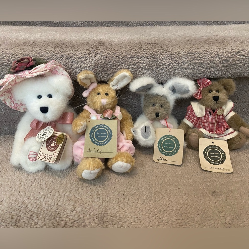 Set of 4 Boyds Bears Plush